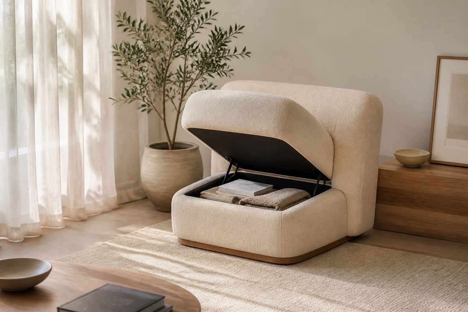 Fauteuil met opbergruimte kopen: 5 praktische uitvoeringen voor elk interieur